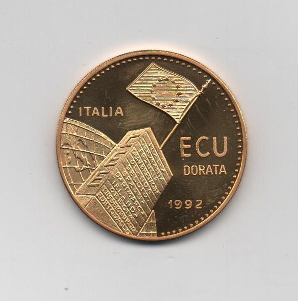 ITALIA DEL AÑO 1992 DE 1 ECU